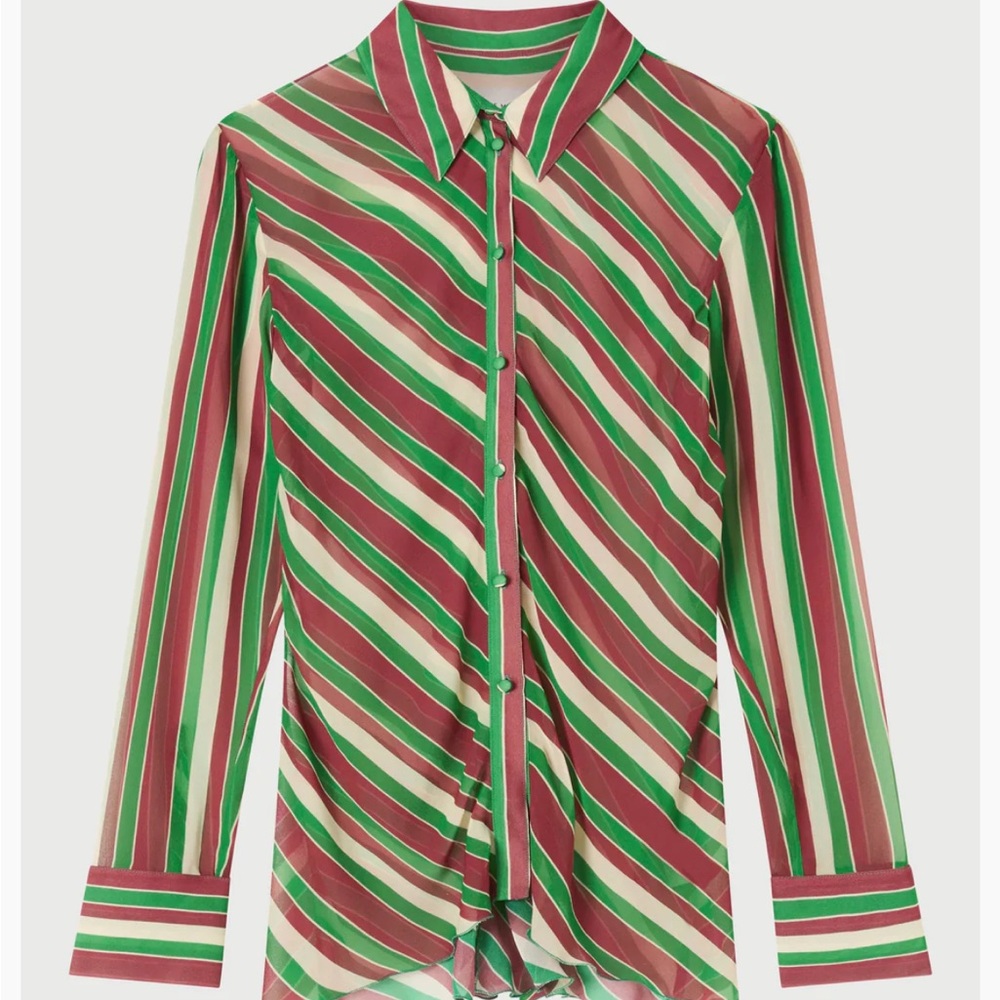 Lee Mathews Multicolor Striped Button Down Shirt